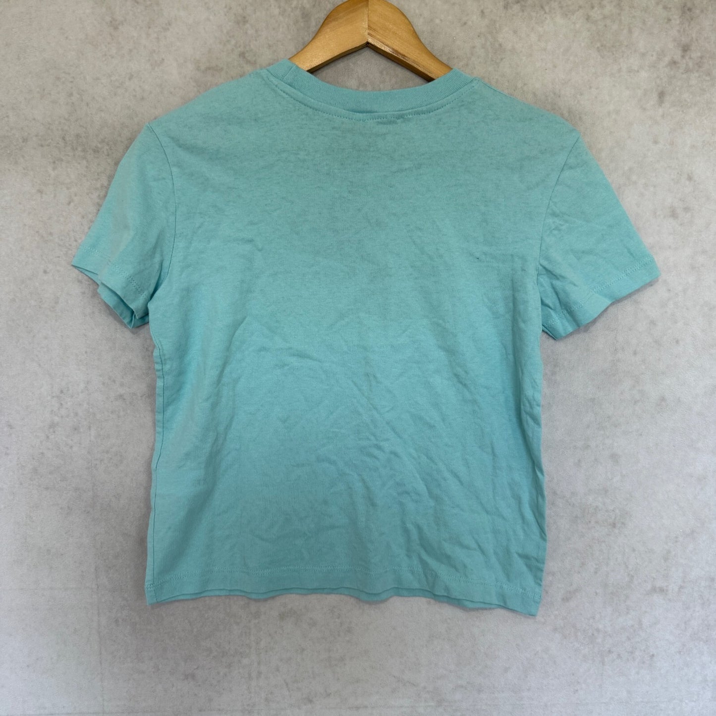 Zara Blue T-Shirt Graphic Short Sleeve Women's Size Medium