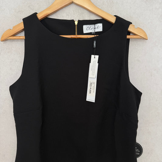 Closet London Black Pinafore Dress Sleeveless Women's Size UK 12