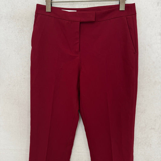 Zara Burgudy Dress Trousers Women's Size Medium Rrp £29.99