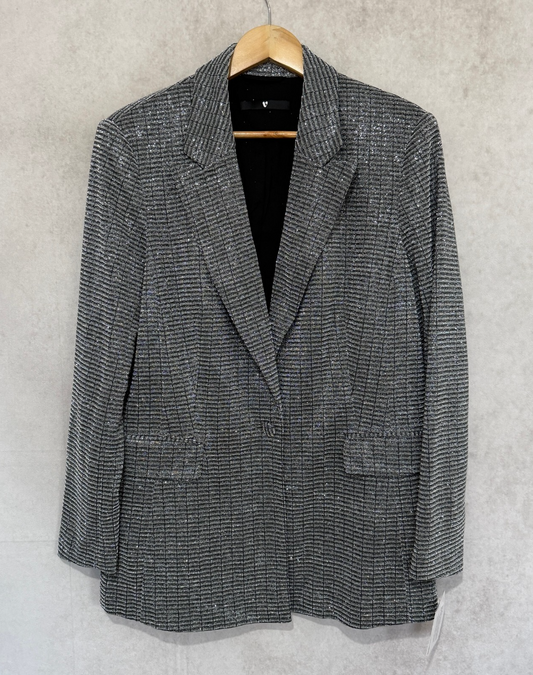 Very Silver Glitter Blazer Women's Size UK 16